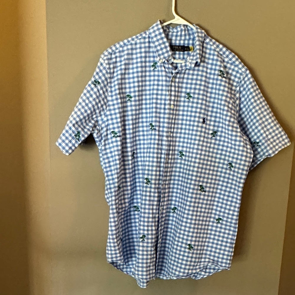 Polo by Ralph Lauren Palm Tree Embroidered Oxford Shirt XLT